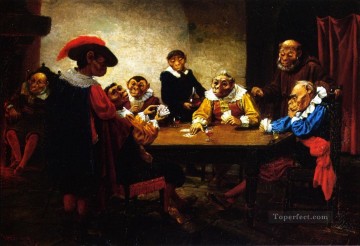  Holbrook Oil Painting - The Poker Game William Holbrook Beard monkeys in clothes